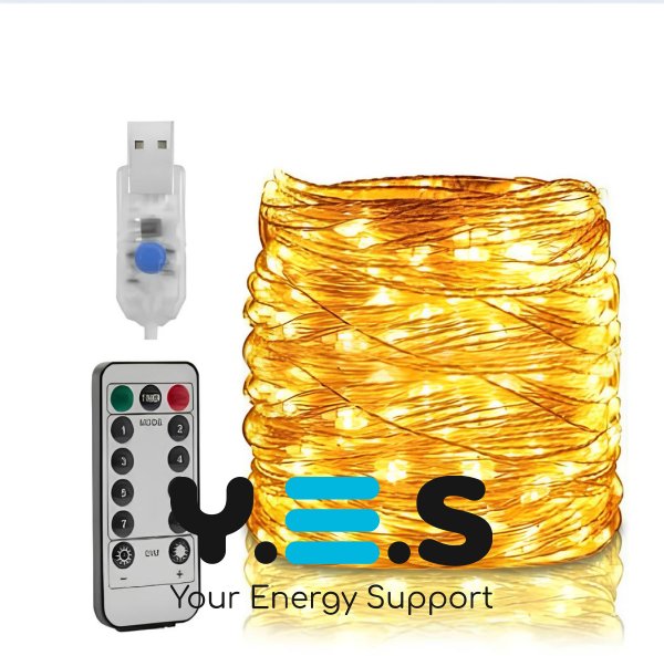 Світлодіодна гірлянда «Роса» 2 м USB, 200 LED, мідний дріт, пульт ДК (XL-76-20)