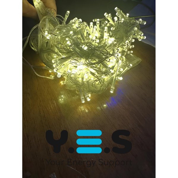 LED гірлянда 500, прозорий провід, тепле світло, XL-51-40, 450+25 м