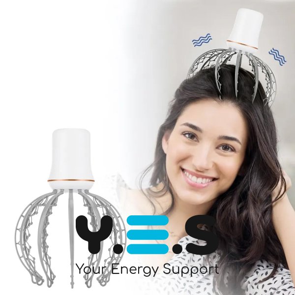 Електричний вібромасажер для голови «Восьминіг» LY-634 для розслаблення та зняття втоми