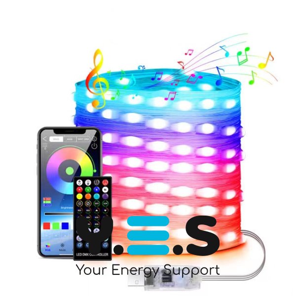 Вулична LED гірлянда 5 м Smart з Bluetooth і керуванням через додаток (App Control)