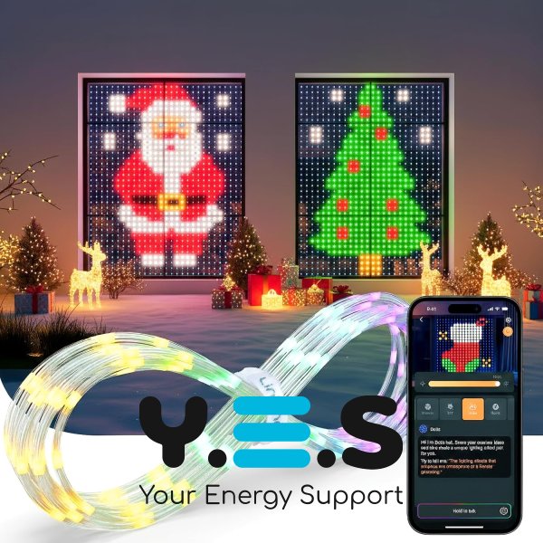 Smart LED гірлянда-штора SFK-07 для дому з додатком, 20 ниток × 20 LED, святкова