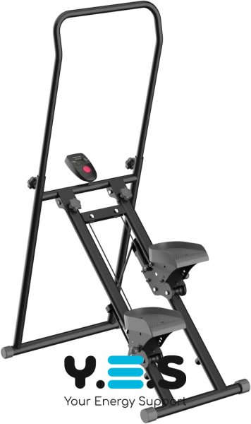 Посилений сталевий степпер для дому, чорний — кардіотренажер для ніг і сідниць