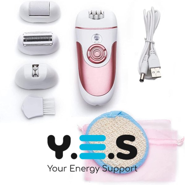 Епілятор RAF R.40004 USB 4-в-1 зі змінними насадками для догляду за шкірою вдома