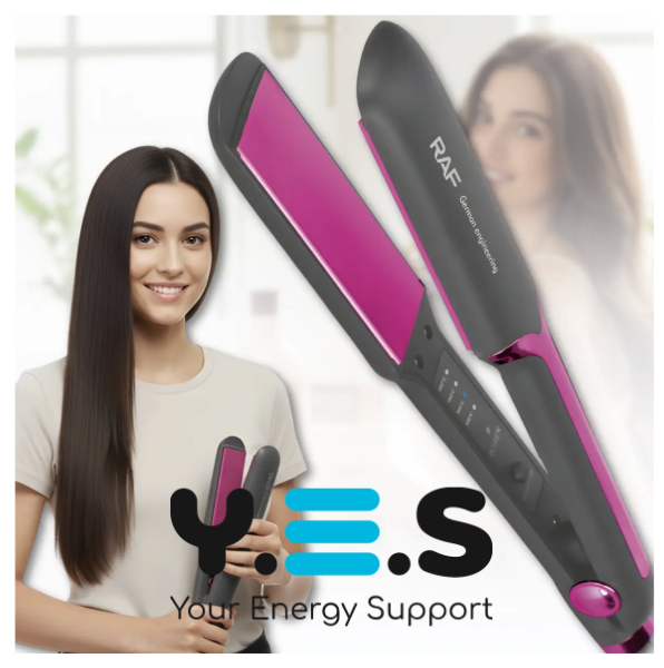 Випрямляч-стайлер для волосся RAF R.454P з цифровим термоконтролем 140–200°C