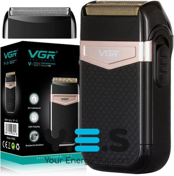 Бритва-шейвер VGR V-331 для сухого й вологого гоління, портативна дорожня для дому