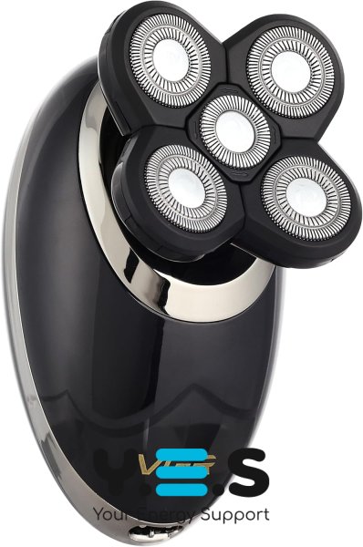 Водонепроникна бездротова електробритва VGR V-302 з набором насадок