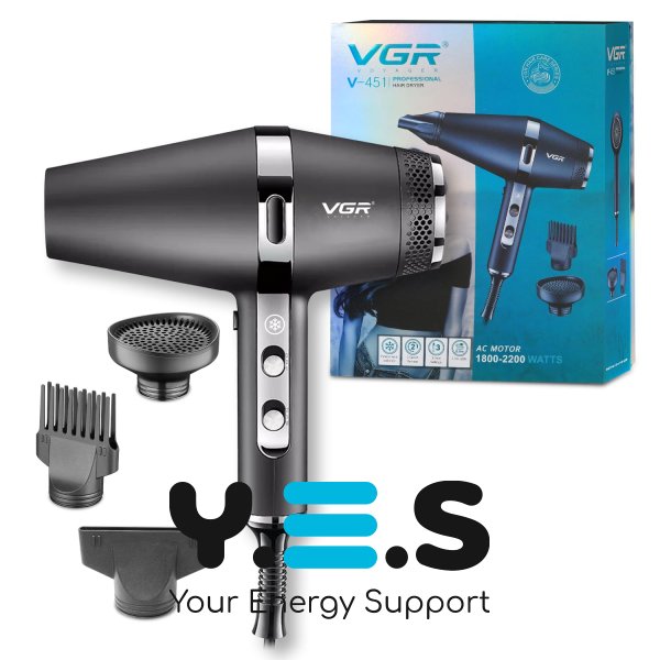Професійний фен VGR V-451 для сушіння та укладання волосся з іонізацією