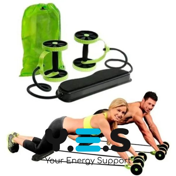 Тренажер REVOFLEX XTREME для всього тіла, 6 рівнів • фітнес-колесо: прес, руки, ноги, спина, сідниці