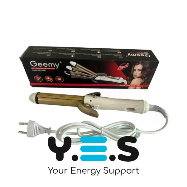 Щипці 4в1 GEMEI GM-2962 T200: плойка, випрямляч, гофре й прикореневе гофре, кераміка
