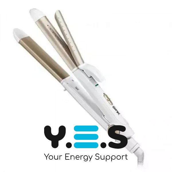 Плойка-праска 2в1 GEMEI GM-2961: випрямляч і щипці, кераміка, шнур 360°