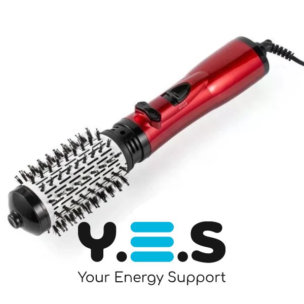 Фен-щітка стайлер GEMEI GM-4829 з обертовими насадками, 800 Вт: сушіння, укладання, вирівнювання, об’єм