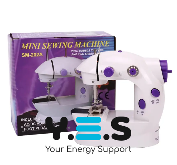 Портативна міні швейна машинка SM-202A 4в1 для дому: мережа/батарейки/педаль