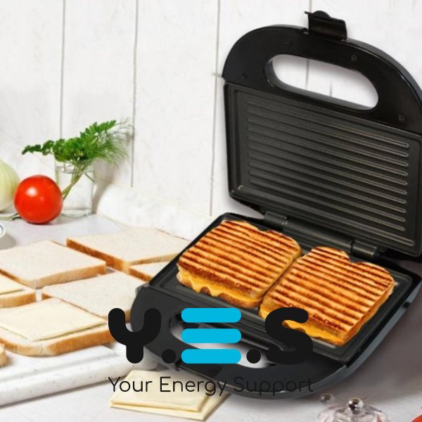 Бутербродниця-сендвічниця Domotec MS 7709, домашній притискний гриль для сендвічів