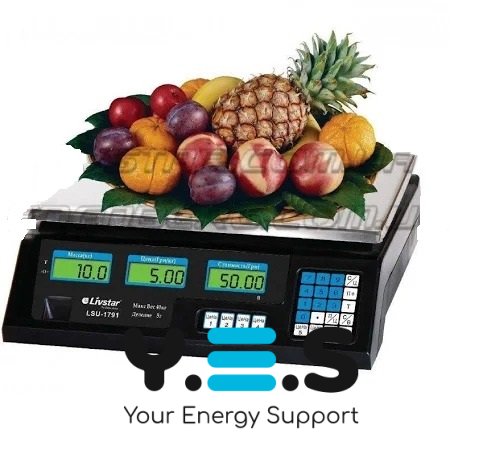 Електронні торгові настільні ваги CRYSTAL CR-50 50 кг з лічильником ціни