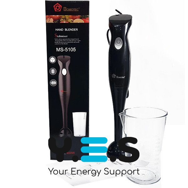 Ручний занурювальний блендер Domotec MS-5105 з чашею-подрібнювачем, 400 Вт