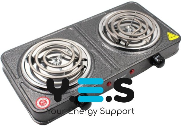 Настільна електроплита Domotec MS-5802, 2 конфорки, компактна для кухні