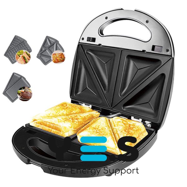 Мультимейкер DOMOTEC MS-7704 4в1: сендвічниця, вафельниця, гриль, горішниця