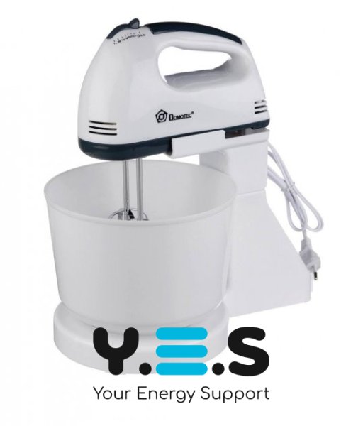 Міксер DOMOTEC MS-1366 2в1 ручний і стаціонарний з чашею, 7 режимів