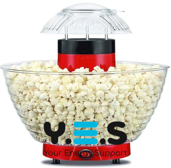 Домашня попкорниця Haeger HG-9001 — апарат для попкорну, 1200 Вт