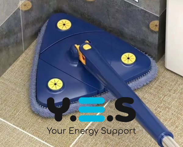 Інноваційна трикутна швабра Triangle MOP з віджимом і поворотом 360°, регульована