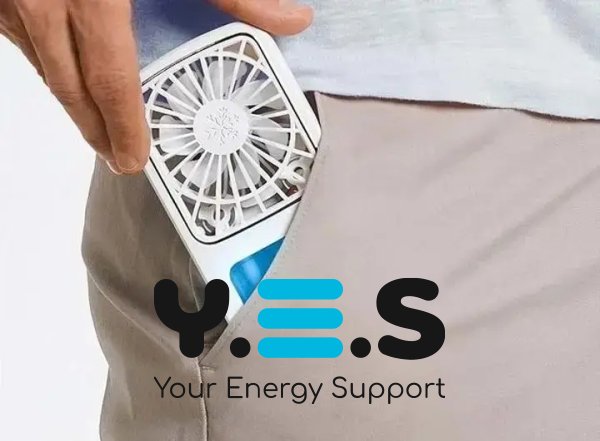 Портативний ручний міні-вентилятор ARCTIC COLD Pocket Chill з LED-підсвіткою та USB-зарядкою