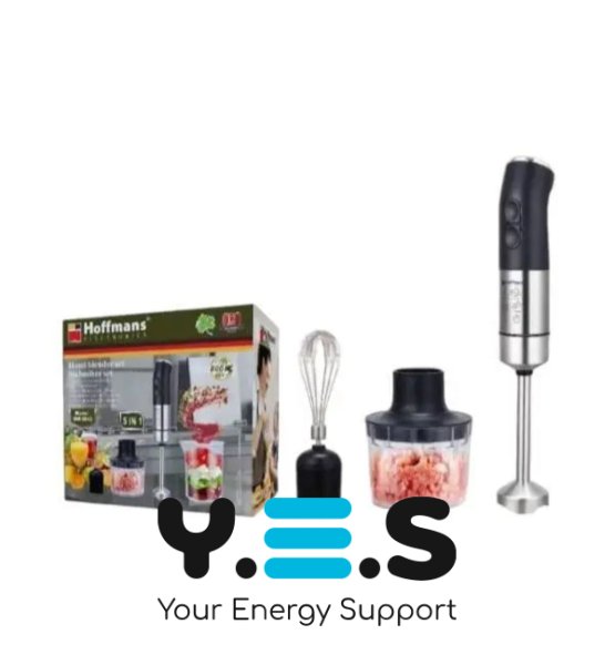Блендер занурювальний Hoffmans HM-8043 800W, подрібнювач 5в1 з насадками та чашею
