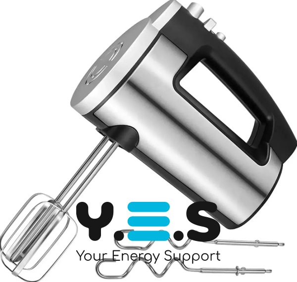 Ручний електроміксер Hoffmans HM-8839 800 Вт з вінчиками та гачками для тіста