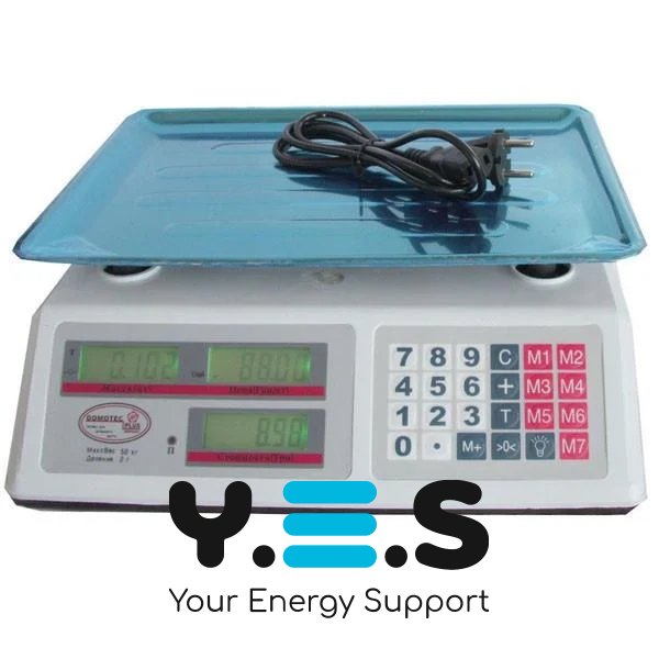 Настільні торгові ваги DT-52 до 50 кг, живлення від мережі або акумулятора