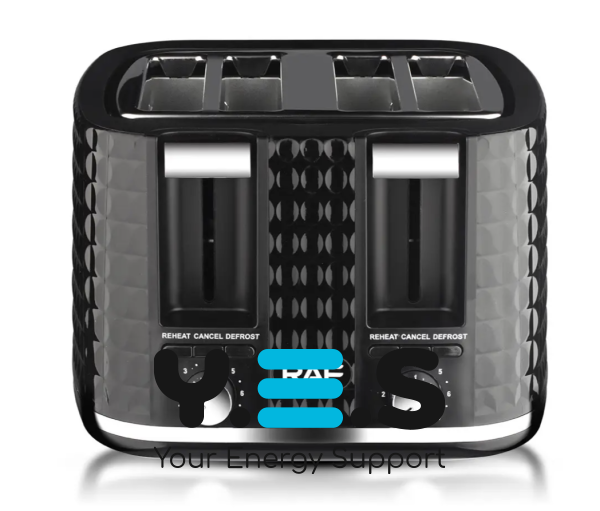 Тостер R-503 на 4 скибочки (1500 Вт), 6 рівнів підсмажування, автоматичний електричний