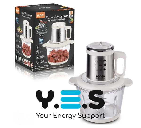 Блендер-подрібнювач RAF R.7728, чаша 3 л, 300 Вт — мультифункціональний кухонний помічник для дому