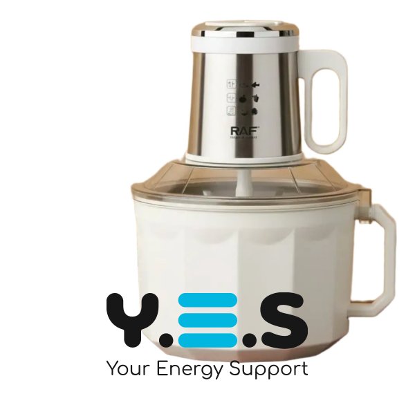 Кухонний комбайн RAF R.7730 (подрібнювач), нерж. сталь, чаша 5 л, 500 Вт