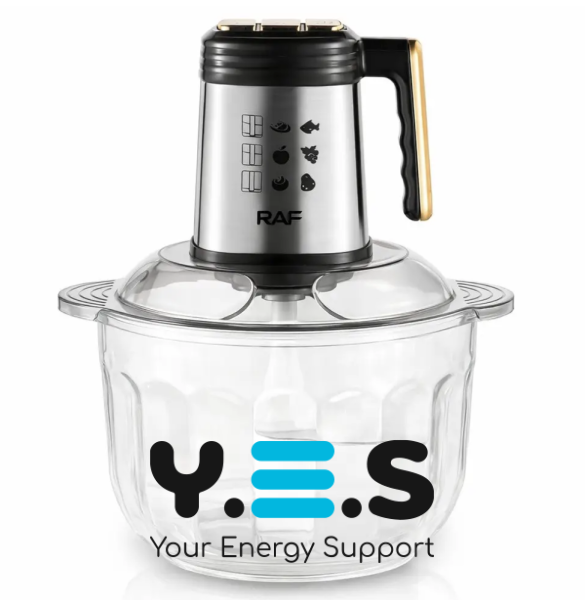 Кухонний комбайн-подрібнювач RAF R.3366, нержавіюча сталь, 5 л, 500 Вт