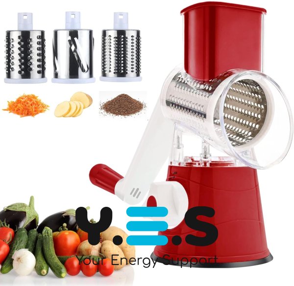 Овочерізка-терка Kitchen Master MINI 806 настільна барабанна механічна, компактна для кухні