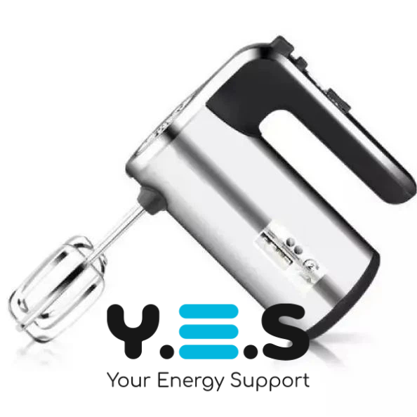 Ручний електроміксер DOMOTEC MS-R-6693 600W для збивання та змішування, насадки для тіста й крему