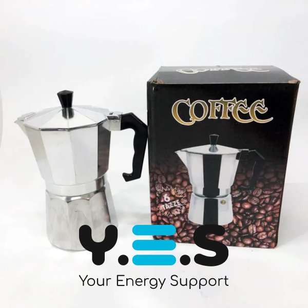 Гейзерна кавоварка UNIQUE UN-1912 270 мл (6 чашок), алюміній, бакелітова ручка, для меленої кави