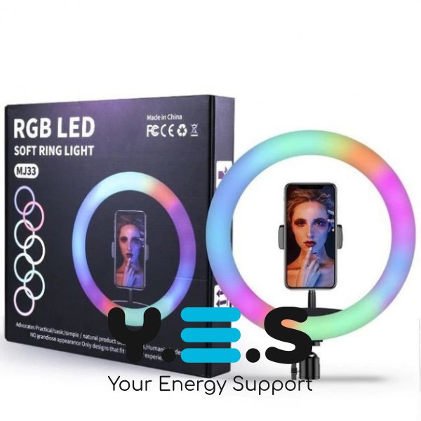 Світлодіодне RGB селфі-кільце MJ33 для фото/відео, 33 см