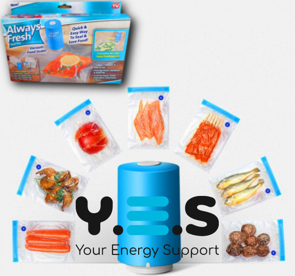 Побутовий міні вакууматор Always Fresh Vacuum Sealer для вакуумного пакування їжі