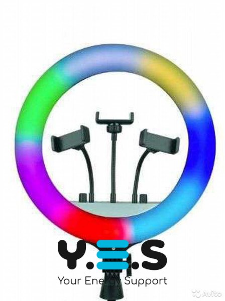 Кільцева RGB LED селфі-лампа 36 см з пультом керування MJ36