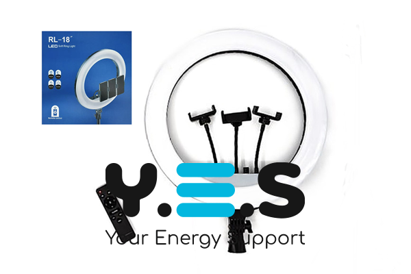 Кільцева LED-лампа RL-18 M45 45 см для селфі, пульт ДК + сумка в комплекті