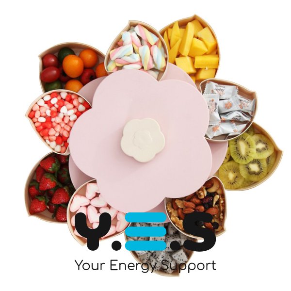 Двоярусна менажниця 2 яруси: тарілка-піднос із секціями для фруктів, закусок і солодощів