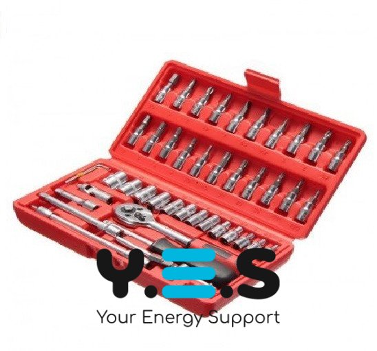 Набір автоінструментів і ключів професійний, 46 предметів