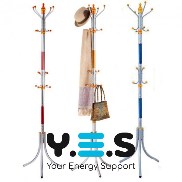 Підлогова вішалка-тринога для верхнього одягу в передпокій, стійка на 16 гачків