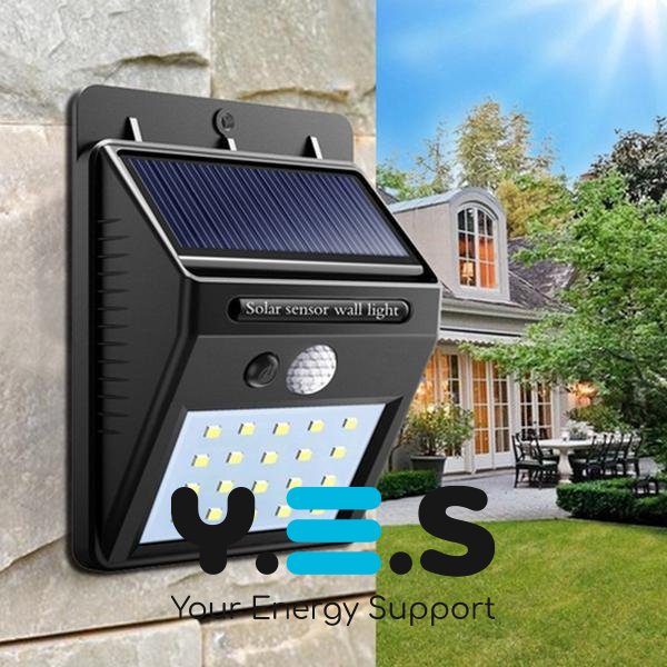 Світильник 20 LED Solar із датчиком руху на сонячній батареї