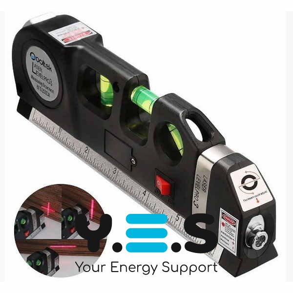 Лазерний будівельний рівень-нівелір Laser Level Pro 3 з вбудованою рулеткою