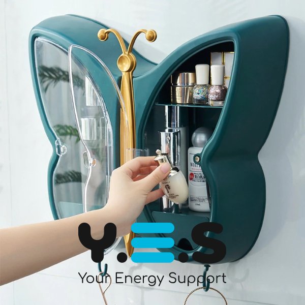 Настінний органайзер для косметики «Метелик» — підвісна поличка у ванну