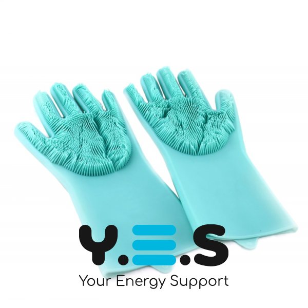 Багатофункціональні силіконові рукавички з ворсом Magic Silicone Gloves для прибирання і миття посуду