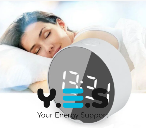 Настільний LED годинник-дзеркало DT-6505: будильник, календар, термометр