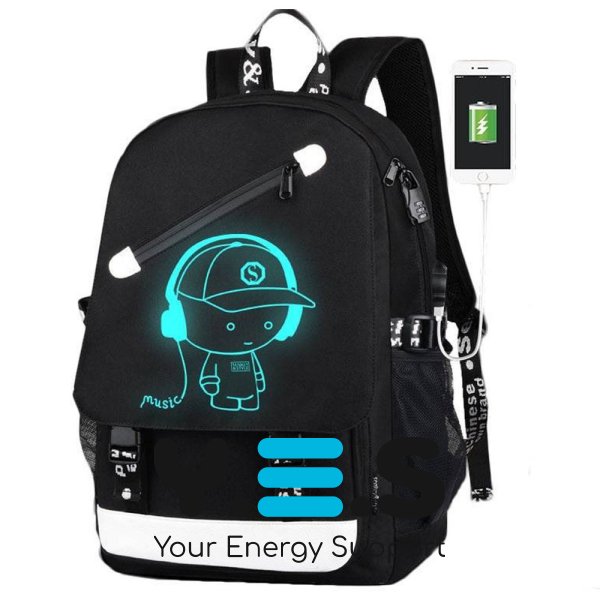 Міський повсякденний рюкзак, що світиться в темряві — для школи, спорту й туризму