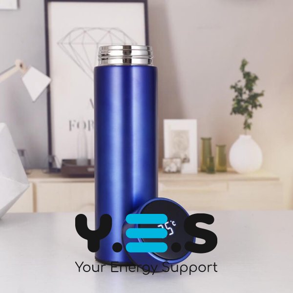 Смарт-термокружка Smart CUP 500 мл: нержавіюча сталь, сенсорний індикатор температури, ситечко