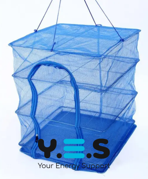 Триярусна сітка-сушарка для риби, грибів, овочів і фруктів 45×45×70 см